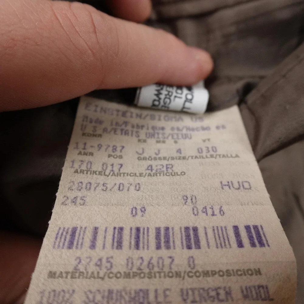 Hugo Boss measurements are